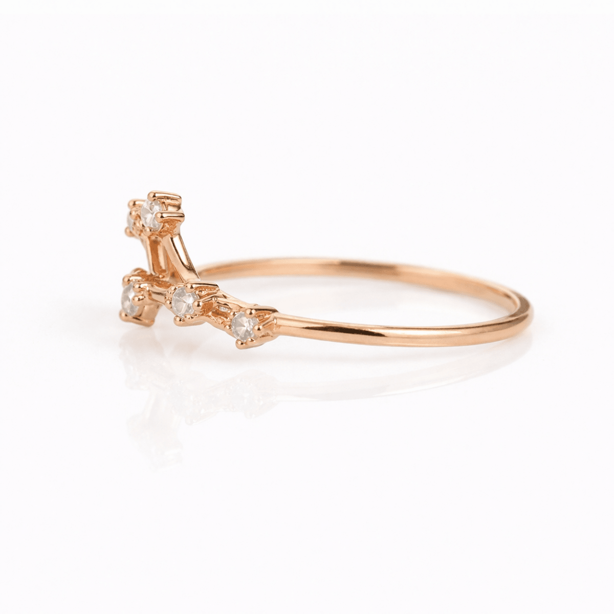 Zodiac Diamond Gold Ring Libra - SOVATS