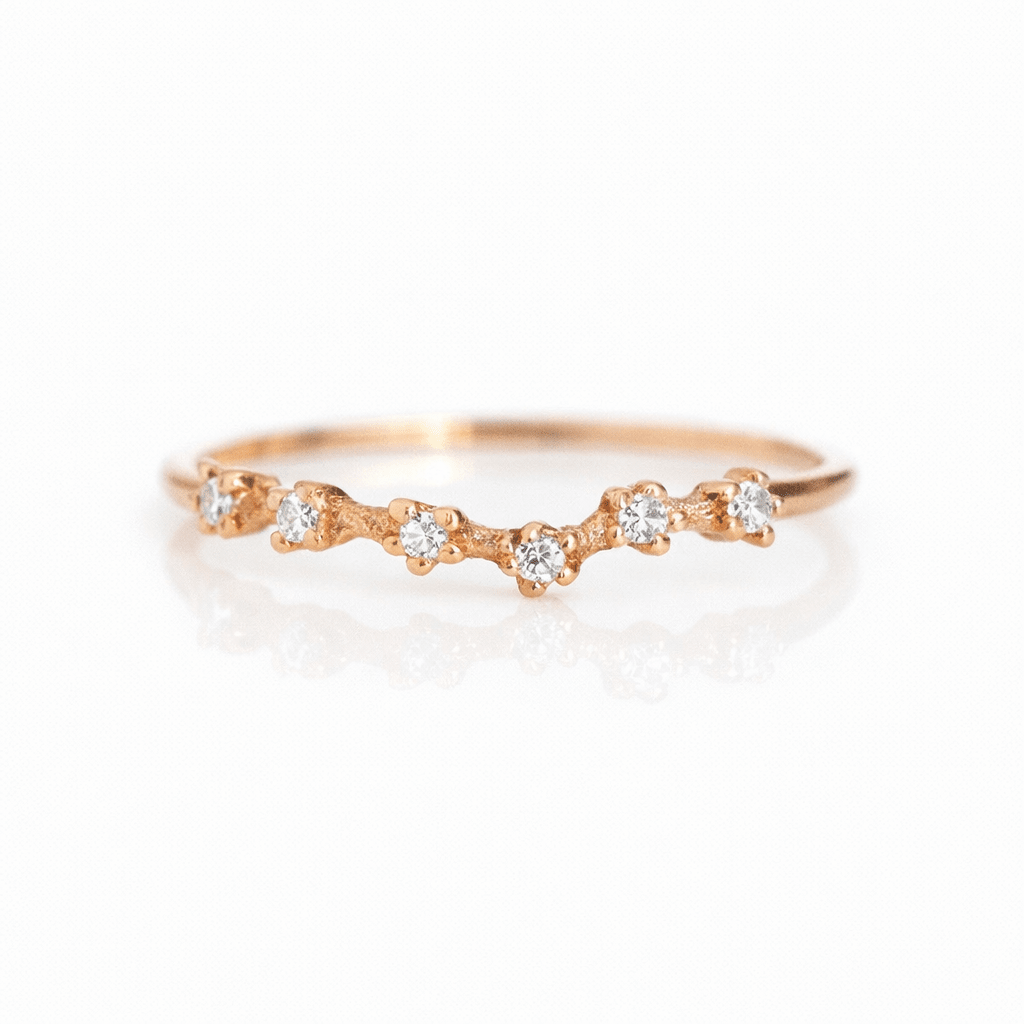 Zodiac Diamond Gold Ring Pisces - SOVATS