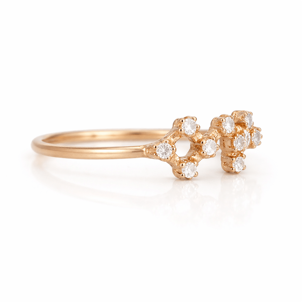 Zodiac Diamond Gold Ring Sagittarius - SOVATS