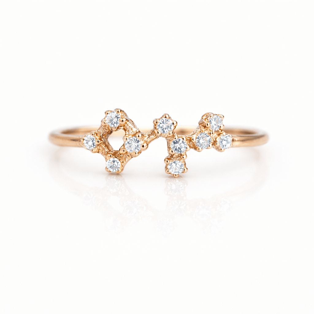 Zodiac Diamond Gold Ring Sagittarius - SOVATS
