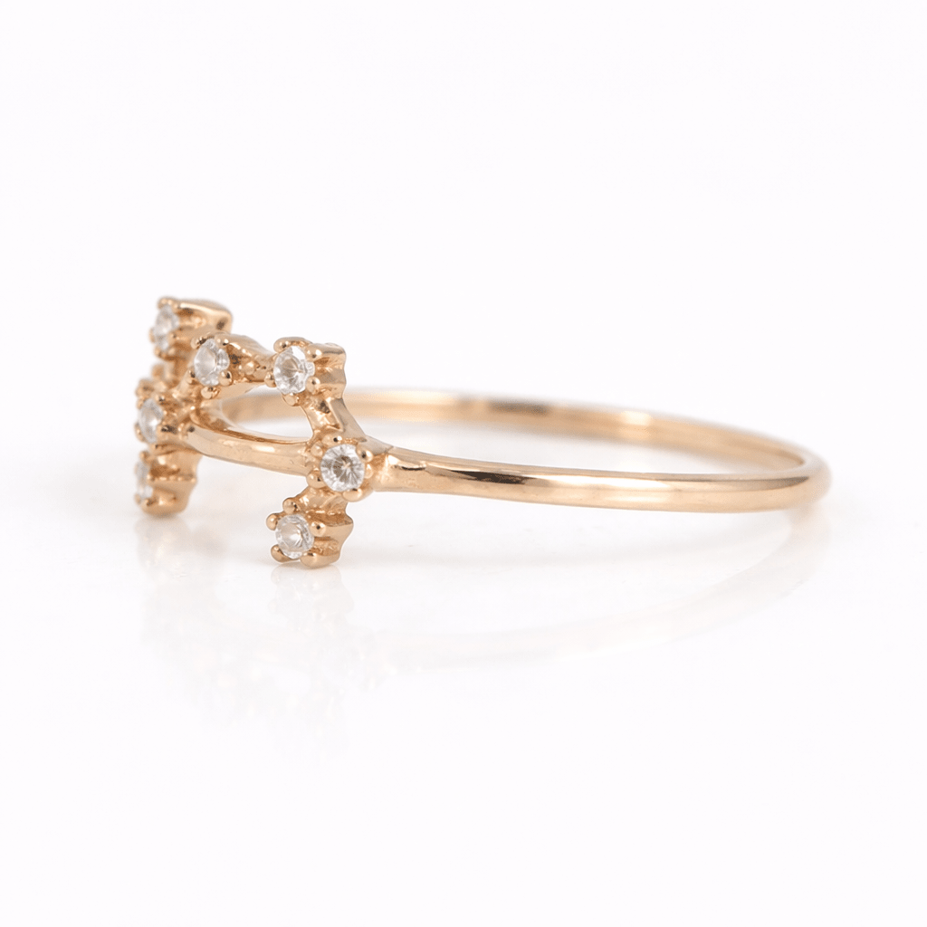 Zodiac Diamond Gold Ring Scorpio - SOVATS