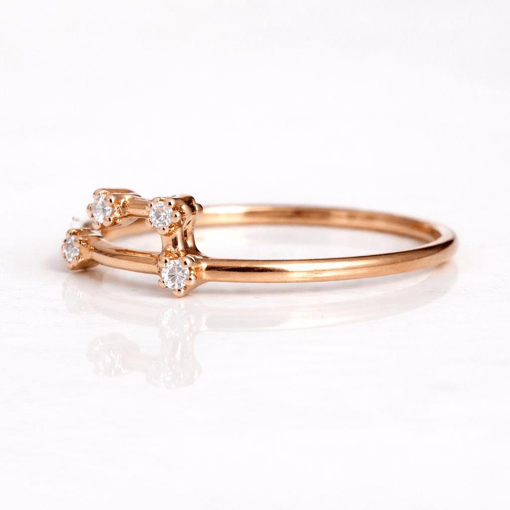 Zodiac Diamond Gold Ring Taurus - SOVATS