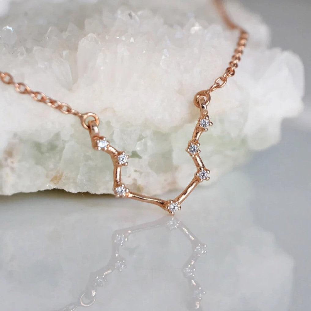 Zodiac Diamond Necklace Aquarius - SOVATS