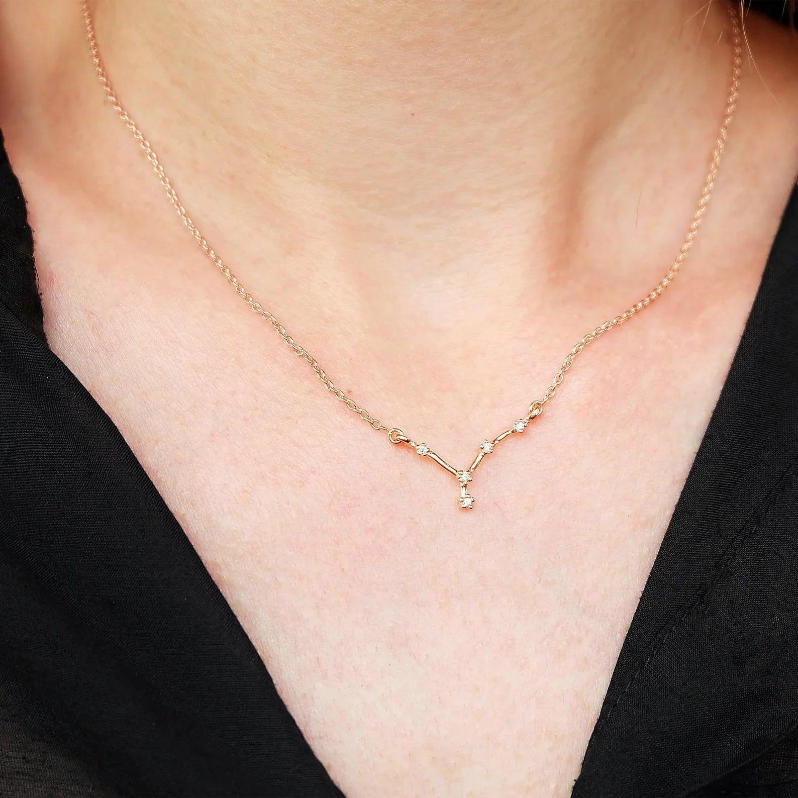 Zodiac Diamond Necklace Cancer - SOVATS