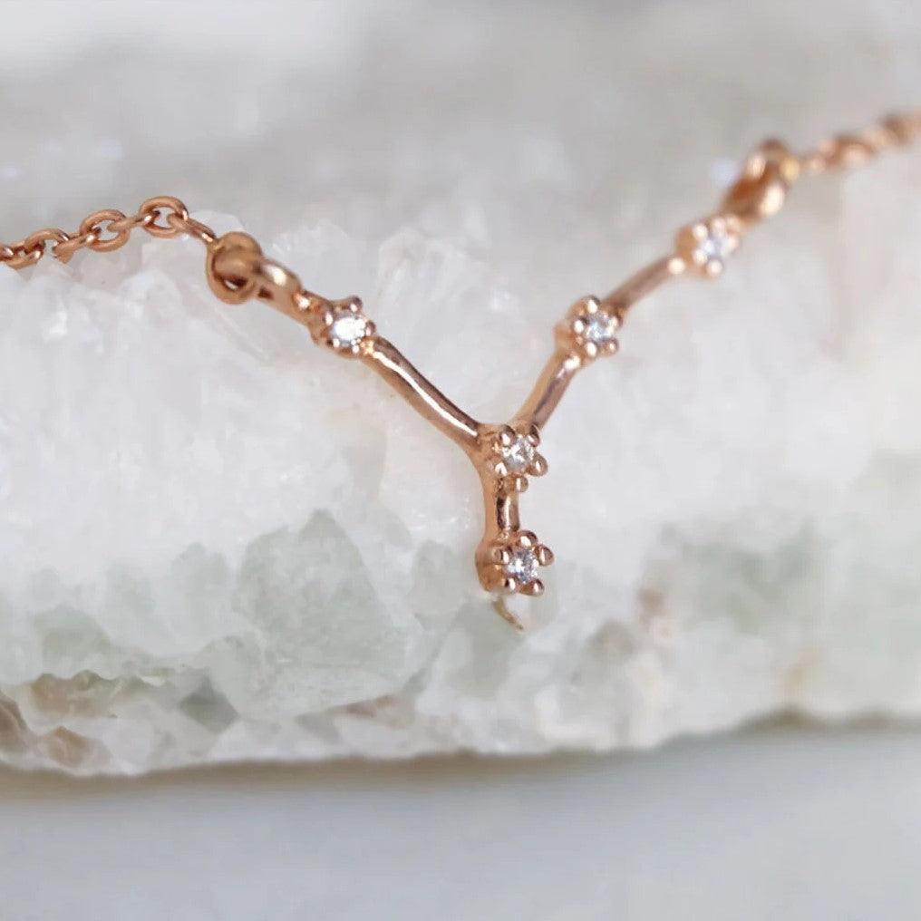 Zodiac Diamond Necklace Cancer - SOVATS