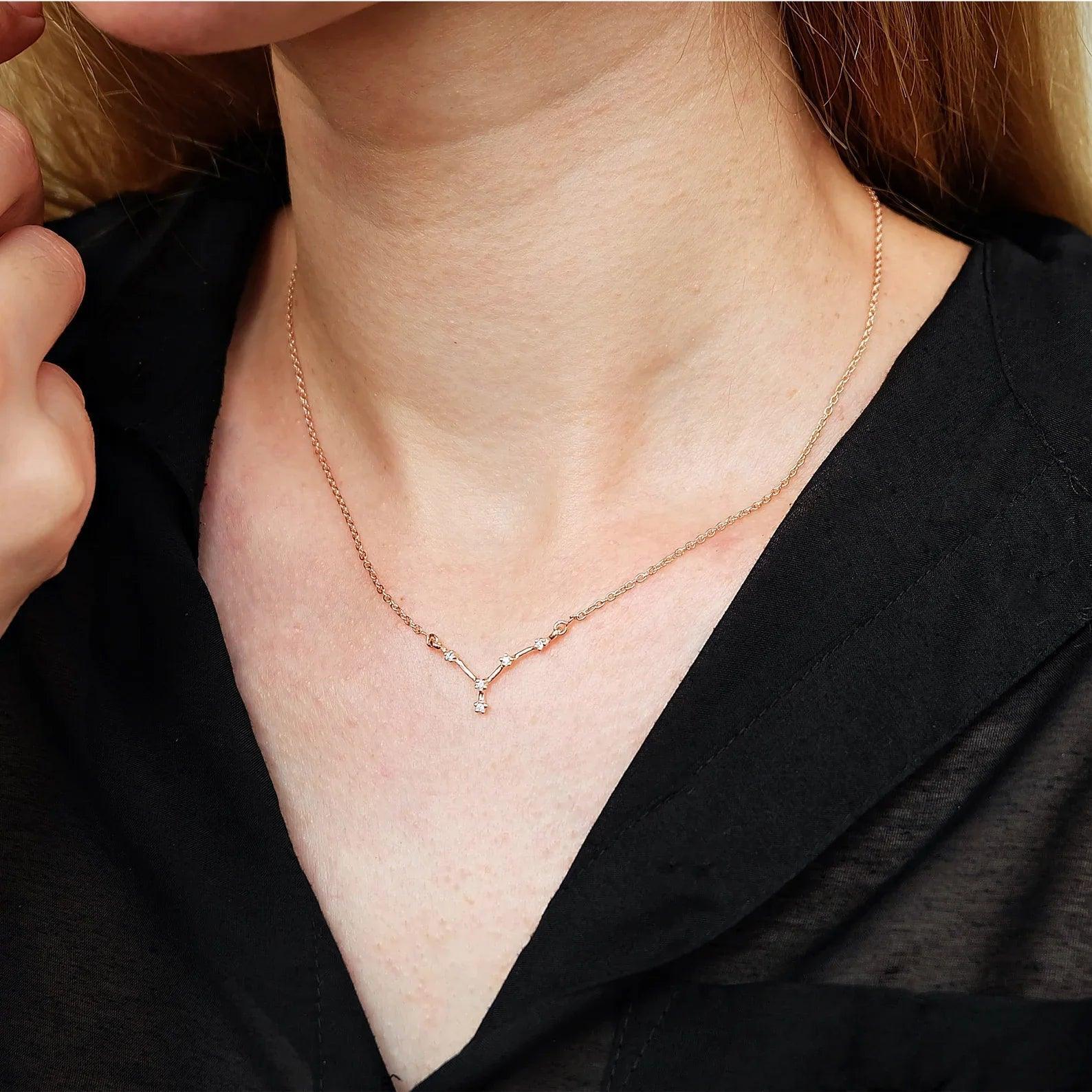 Zodiac Diamond Necklace Cancer - SOVATS