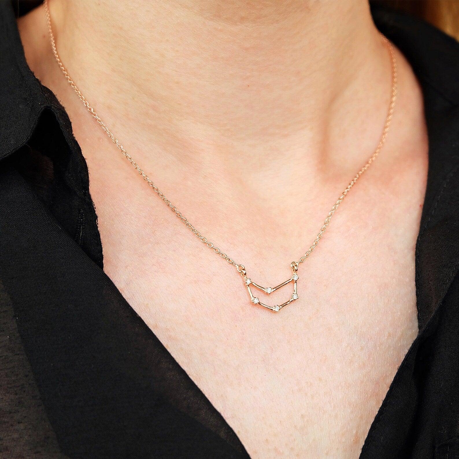 Zodiac Diamond Necklace Capricorn - SOVATS