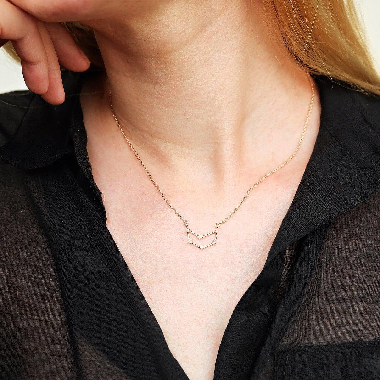 Zodiac Diamond Necklace Capricorn - SOVATS