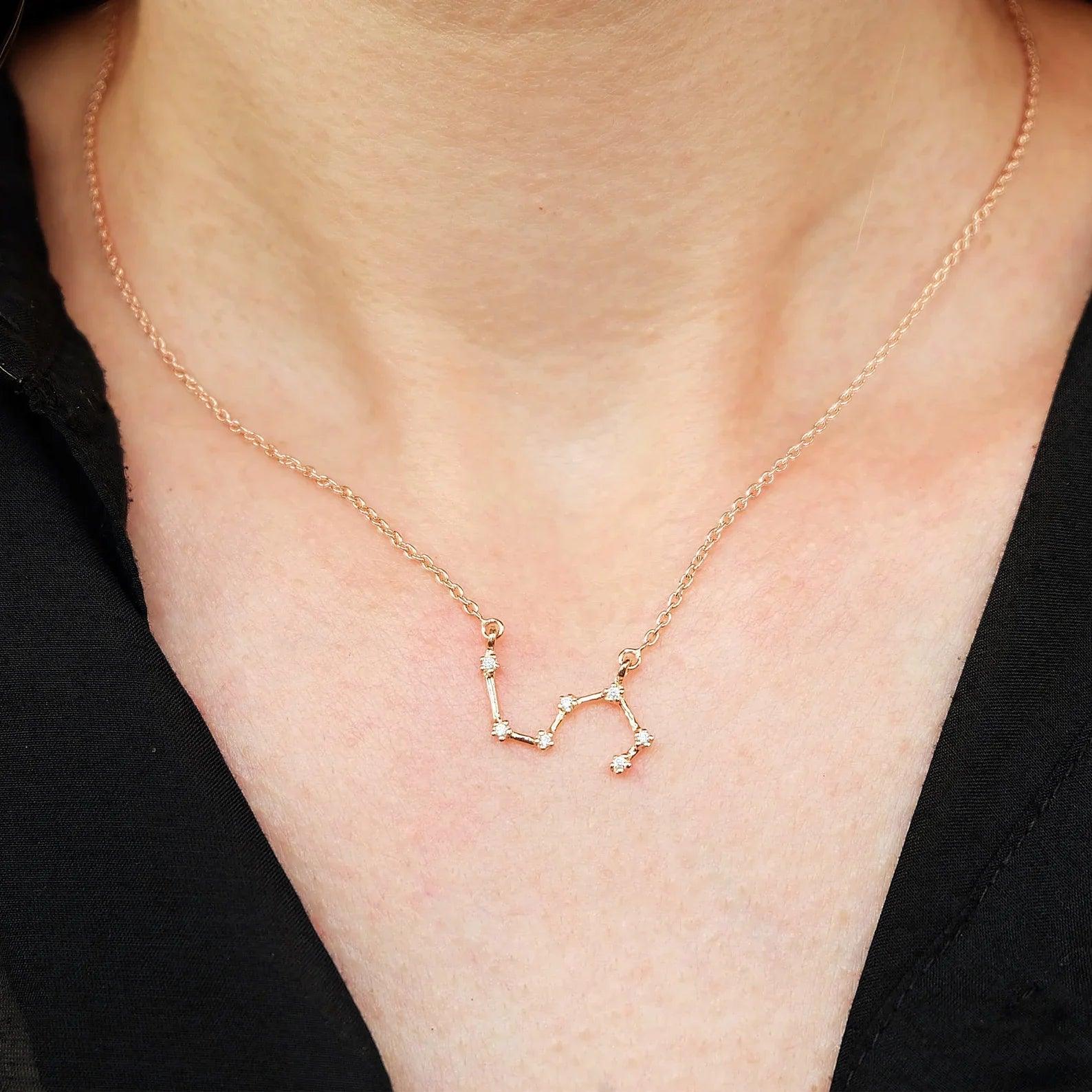 Zodiac Diamond Necklace Leo - SOVATS