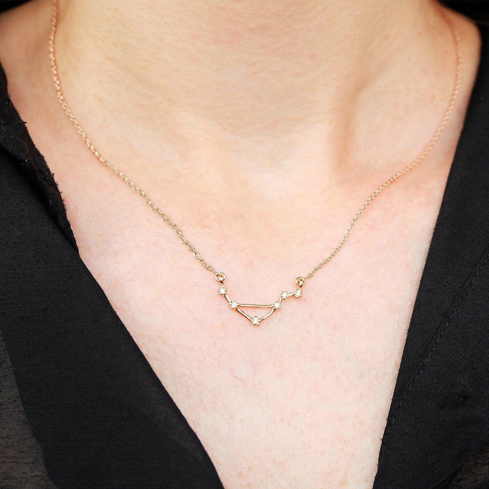Zodiac Diamond Necklace Libra - SOVATS