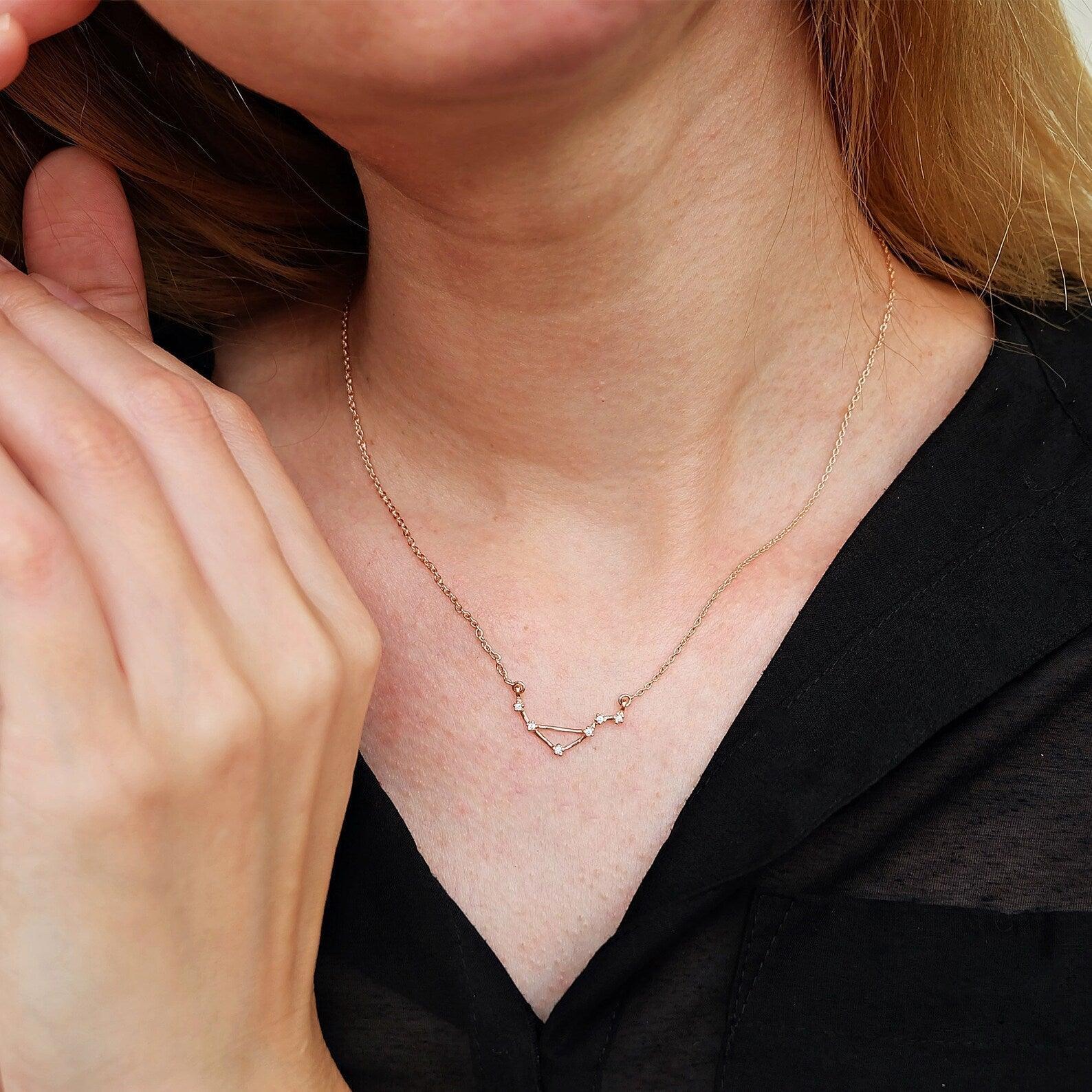 Zodiac Diamond Necklace Libra - SOVATS