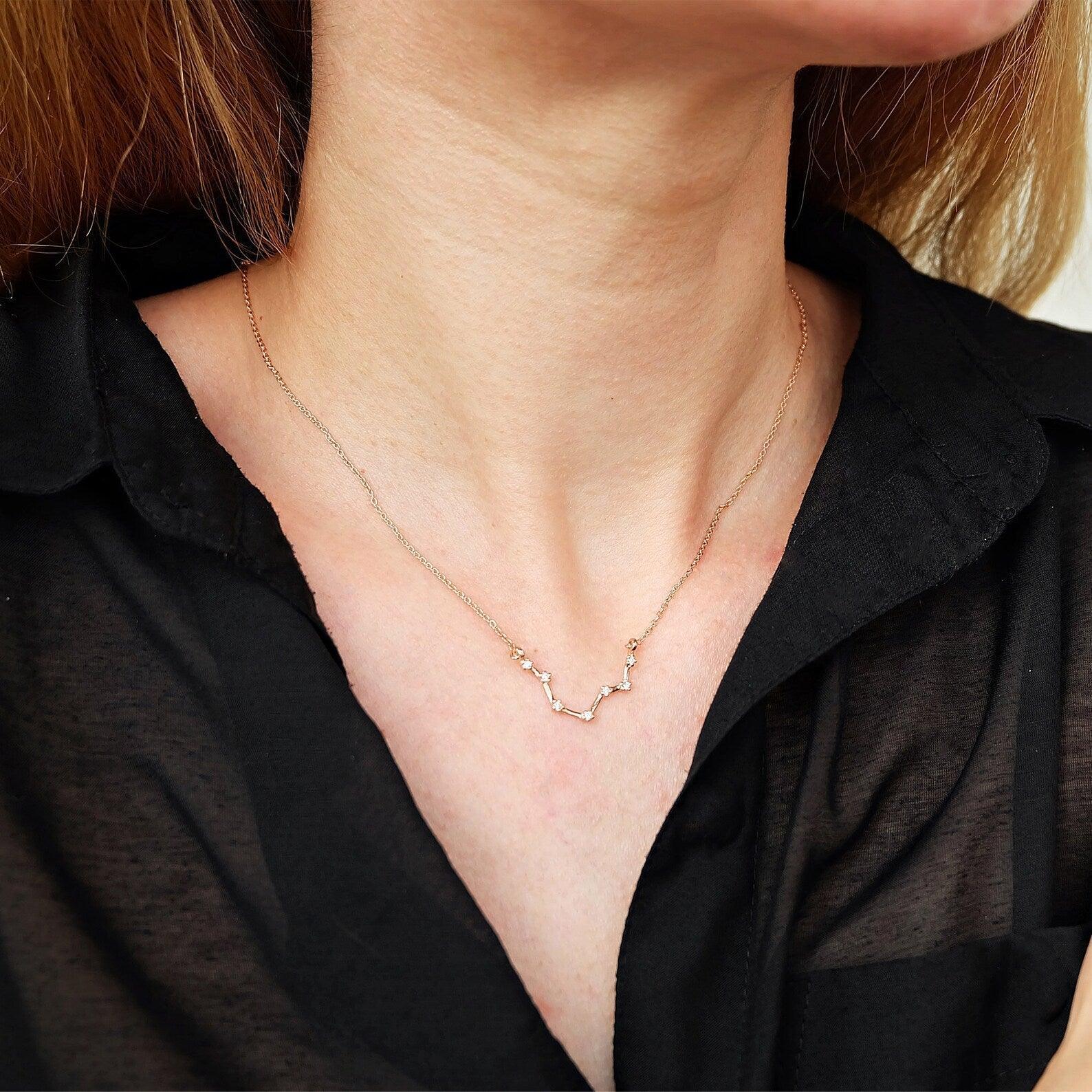 Zodiac Diamond Necklace Pisces - SOVATS
