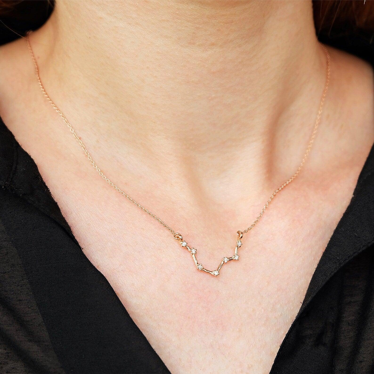 Zodiac Diamond Necklace Pisces - SOVATS