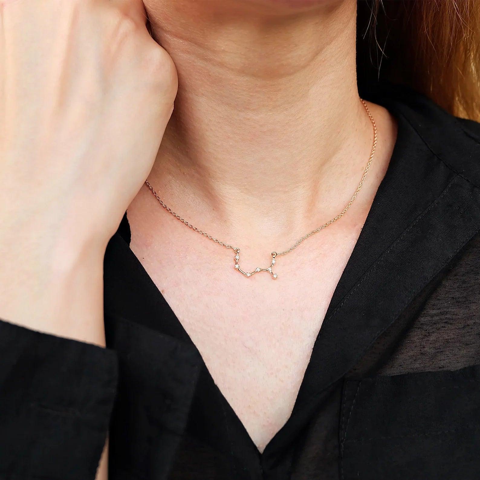 Zodiac Diamond Necklace Scorpio - SOVATS