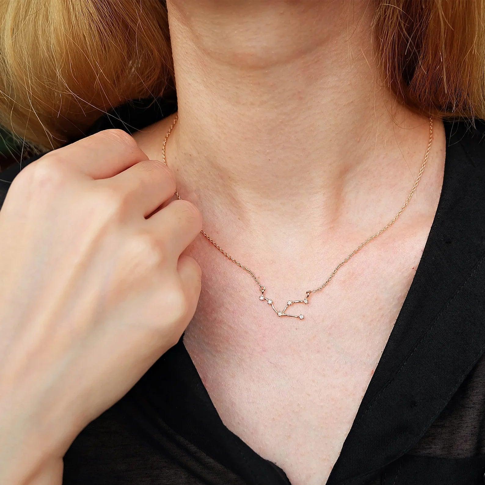Zodiac Diamond Necklace Taurus - SOVATS