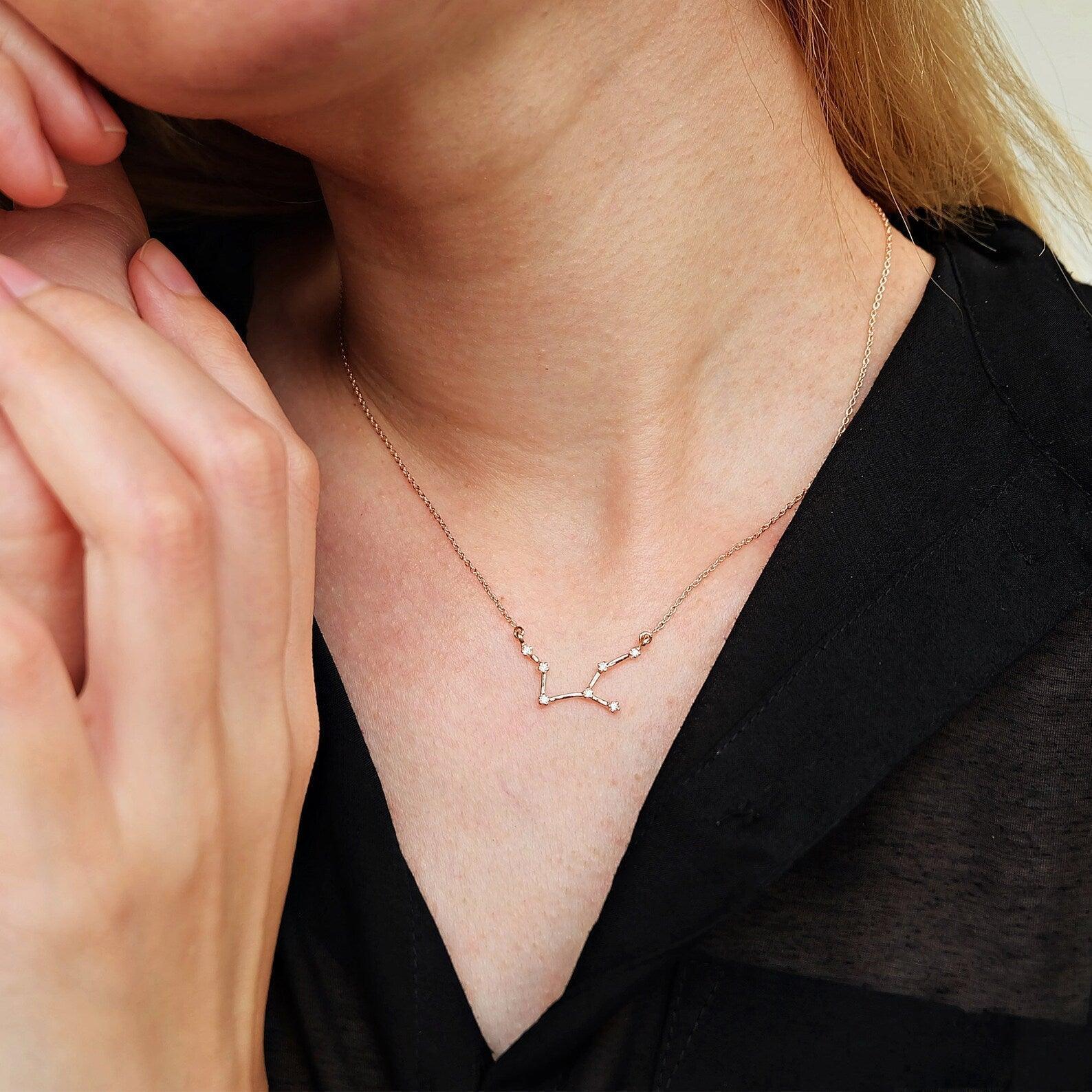 Zodiac Diamond Necklace Virgo - SOVATS