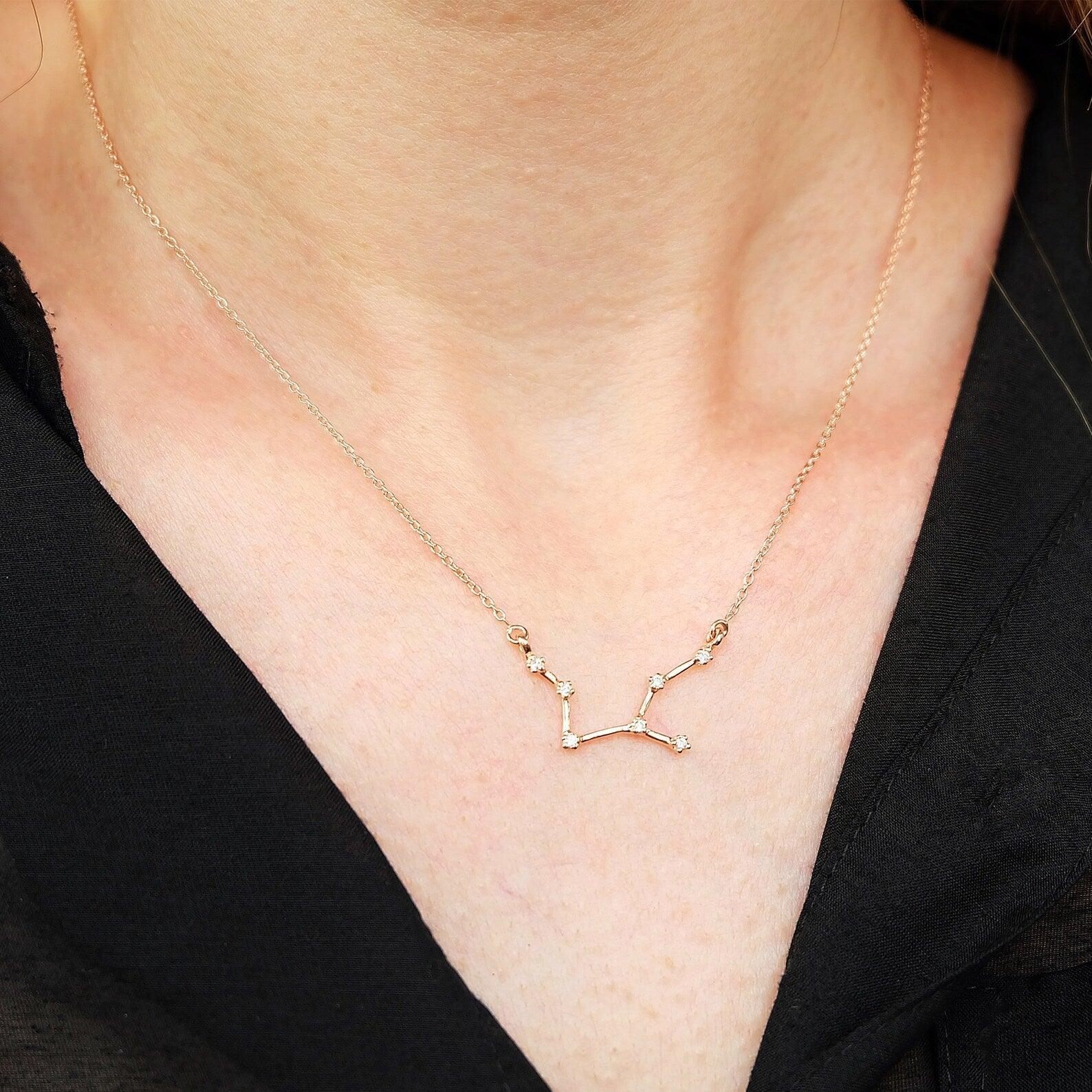Zodiac Diamond Necklace Virgo - SOVATS