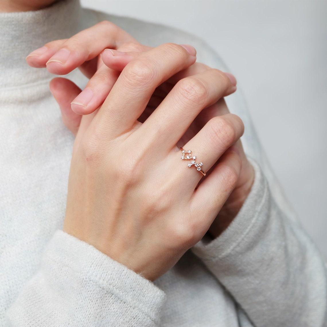 Zodiac Sagittarius Diamond Ring - SOVATS