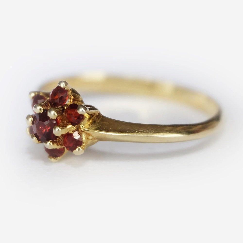 0.18 Carats 14k Solid Gold Garnet Engagement Ring - SOVATS