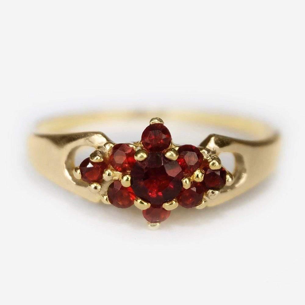 0.25 Carats 14k Solid Gold Garnet Engagement Ring - SOVATS