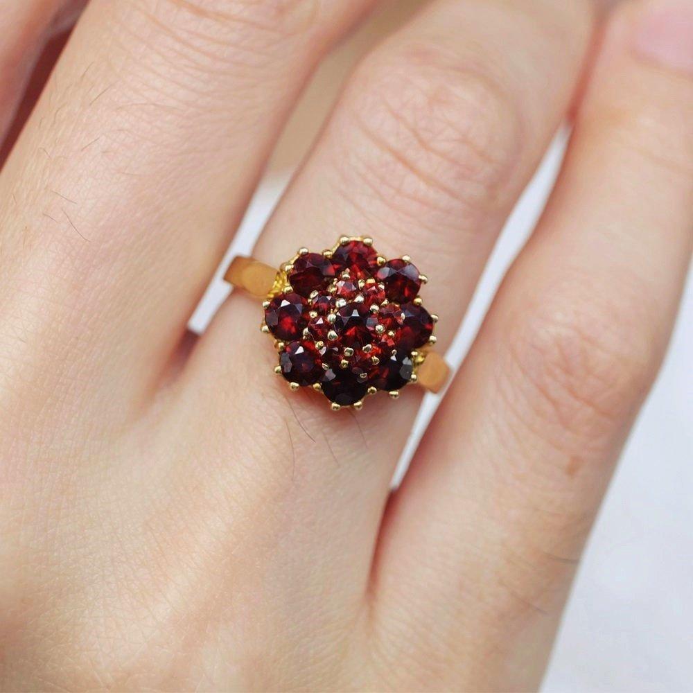 0.30 Carats 14k Solid Gold Garnet Engagement Ring - SOVATS