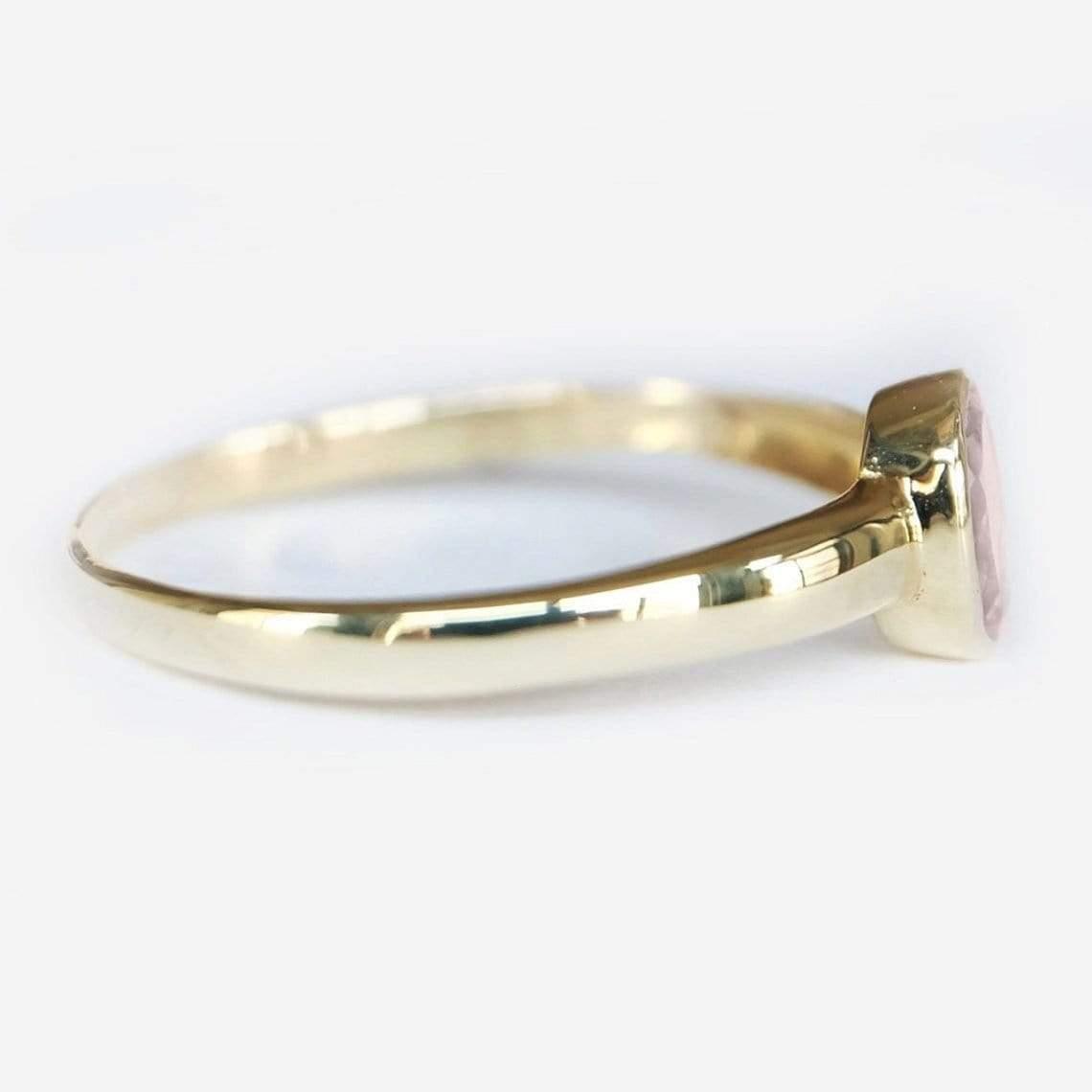 0.45 Carats 14k Solid Gold Morganite Engagement Ring - SOVATS