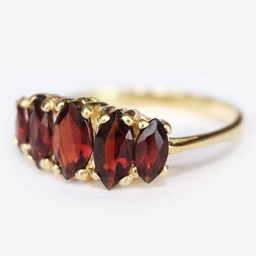 0.70 Carats 14k Solid Gold Garnet Engagement Ring - SOVATS