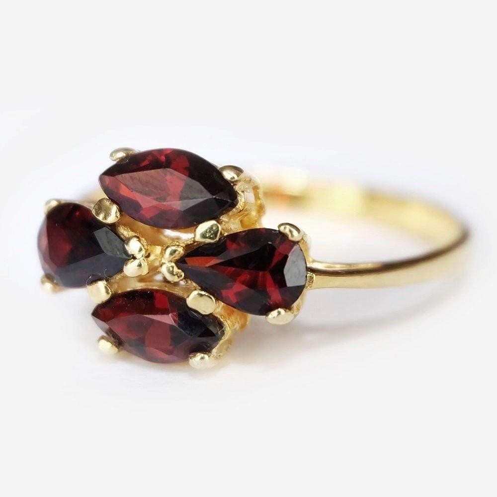 1.06 Carats 14k Solid Gold Garnet Engagement Ring - SOVATS