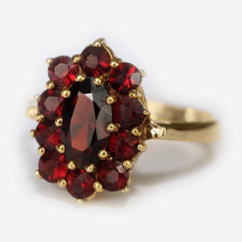 1.50 Carats 14k Solid Gold Garnet Engagement Ring - SOVATS