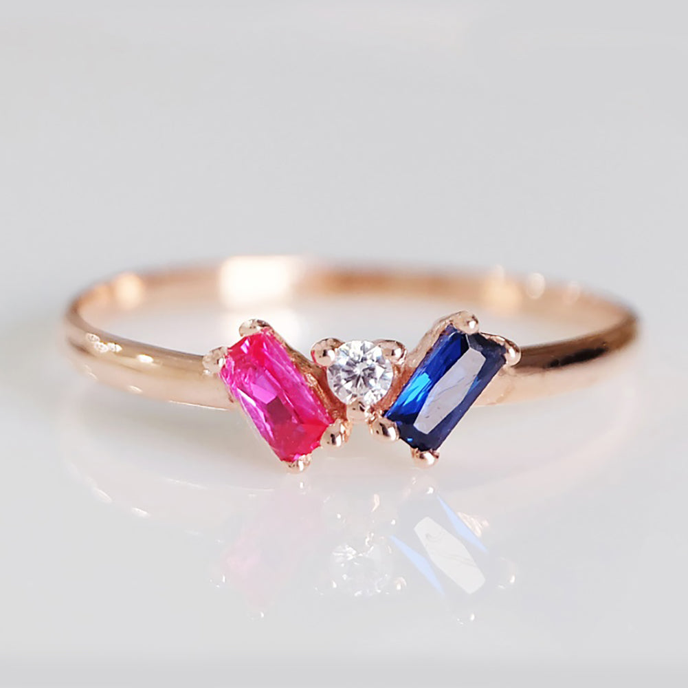 Rhodolite Sapphire Ring Joan