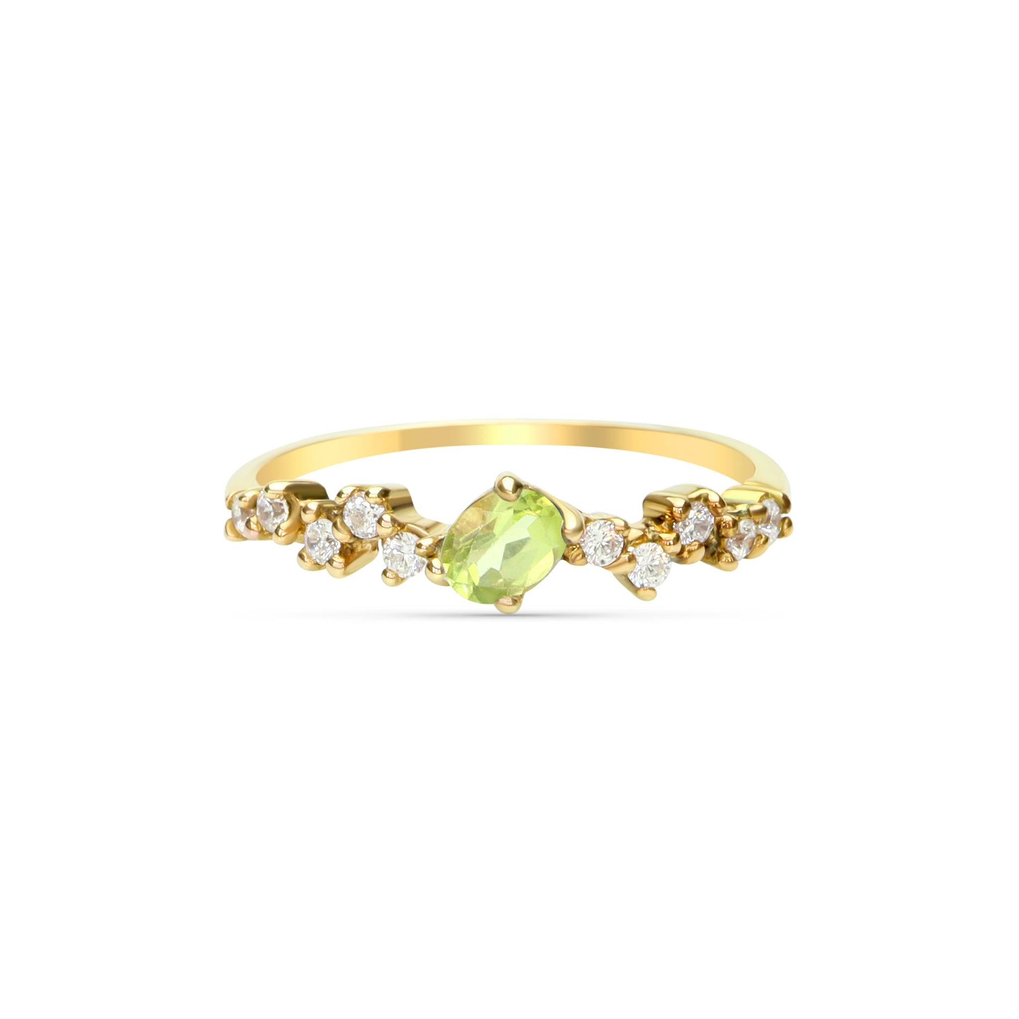Peridot Diamond Ring Cacilie