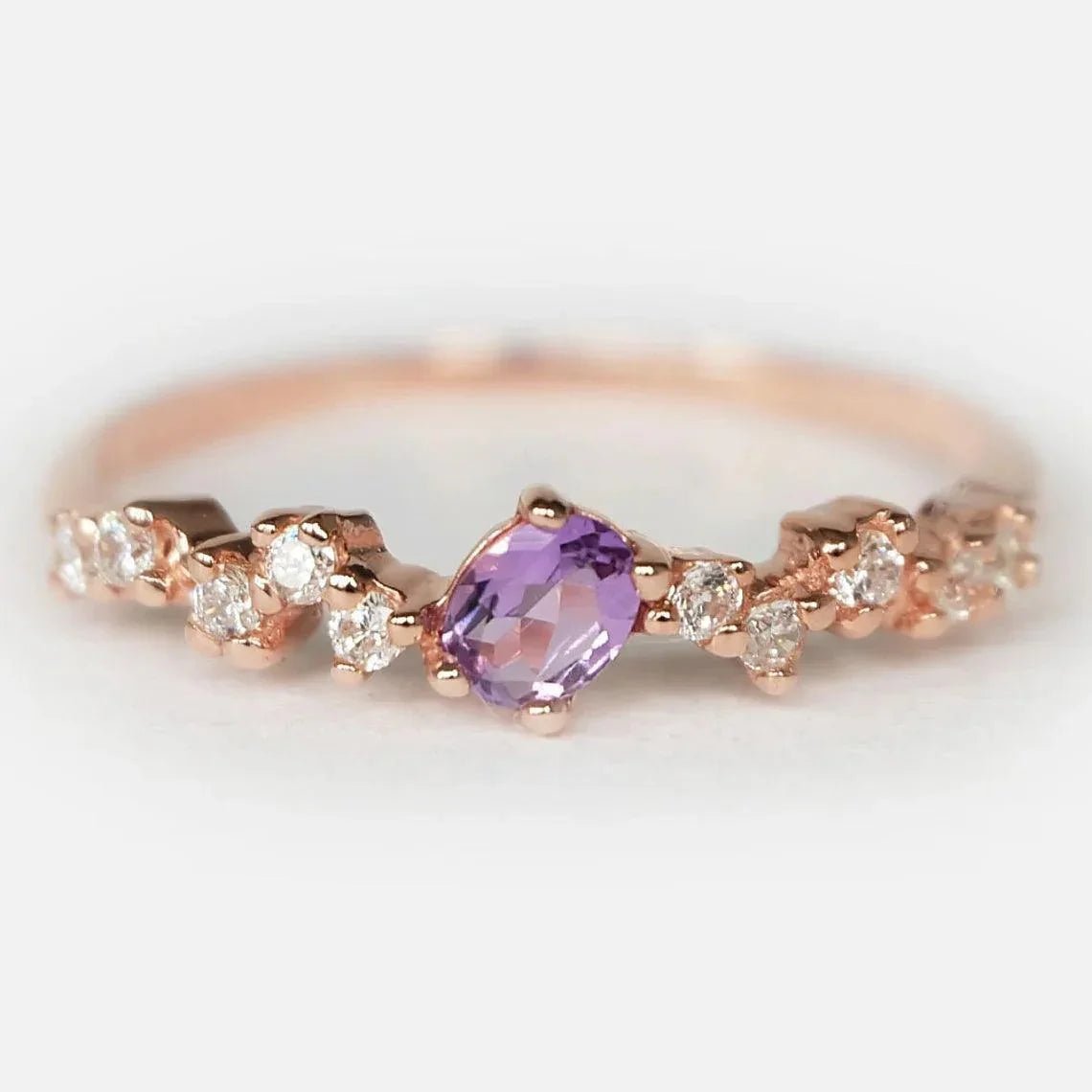 Amethyst Diamond Ring Agnes - SOVATS