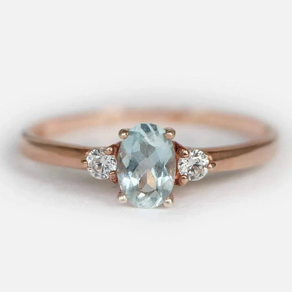 Aquamarine Diamond Ring Laurine - SOVATS
