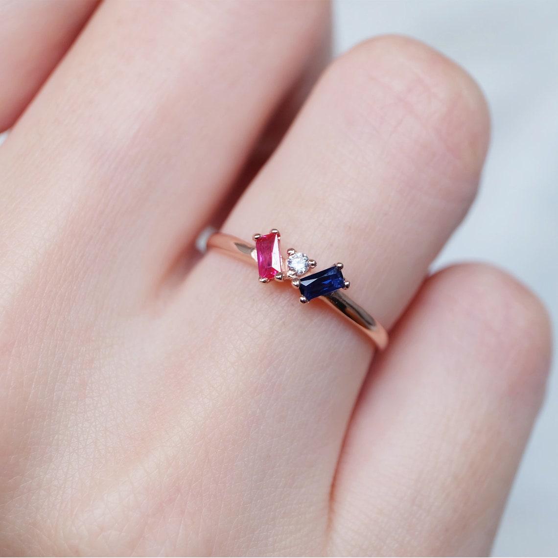 Dual Birthstone Ring Joan - SOVATS