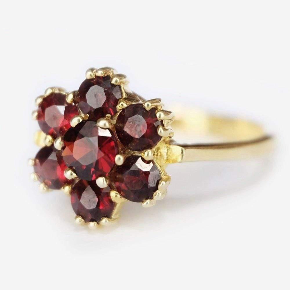 Garnet Cluster Ring Elilmani - SOVATS