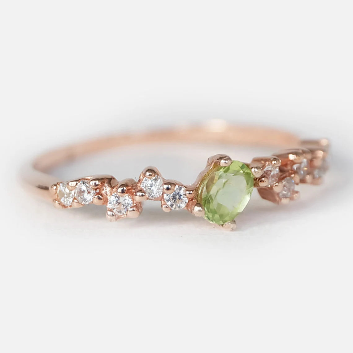 Peridot Diamond Ring Cacilie - SOVATS