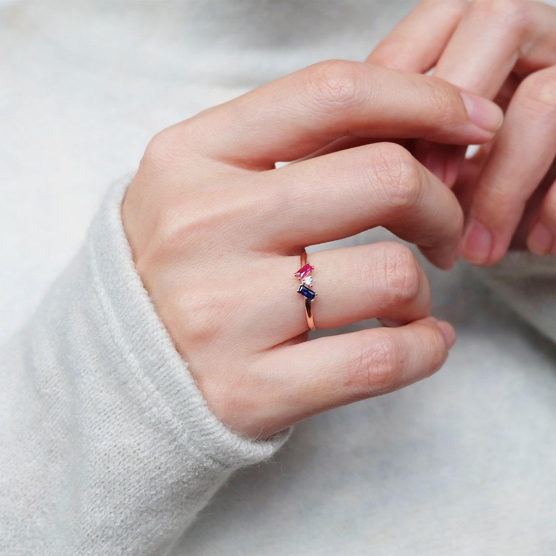 Rhodolite Sapphire Ring Joan