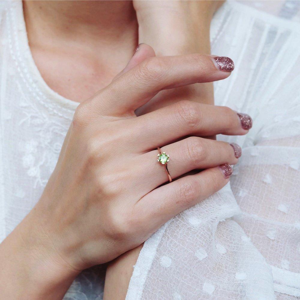 Peridot Solitaire Ring Elenda - SOVATS