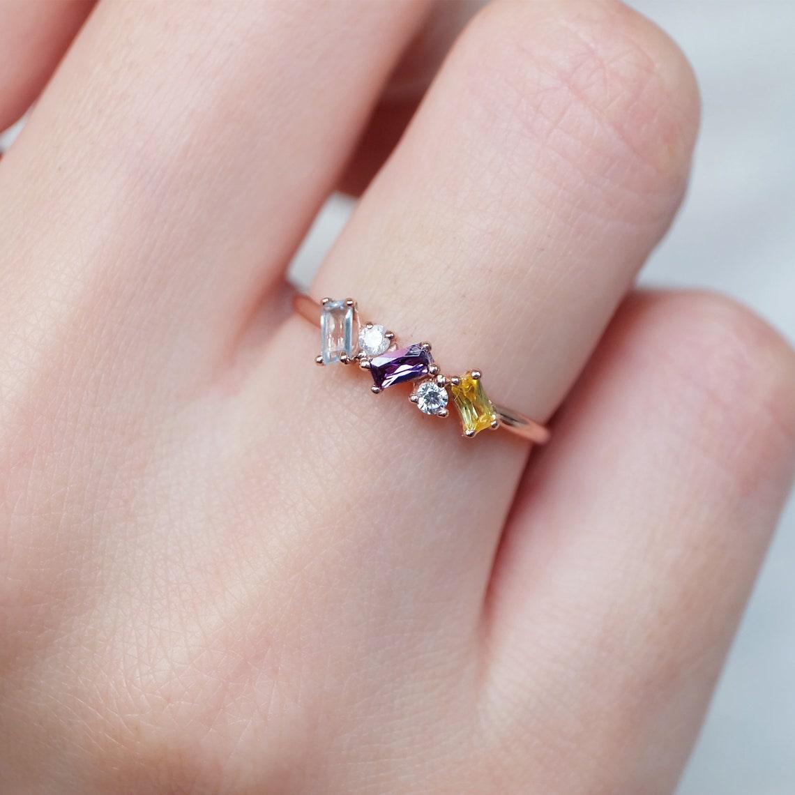 Triple Birthstone Ring Joan - SOVATS