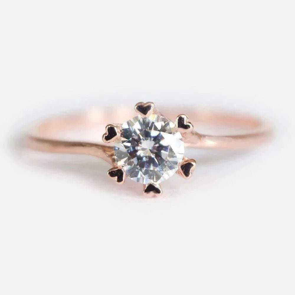 White Topaz Solitaire Ring Elenda - SOVATS