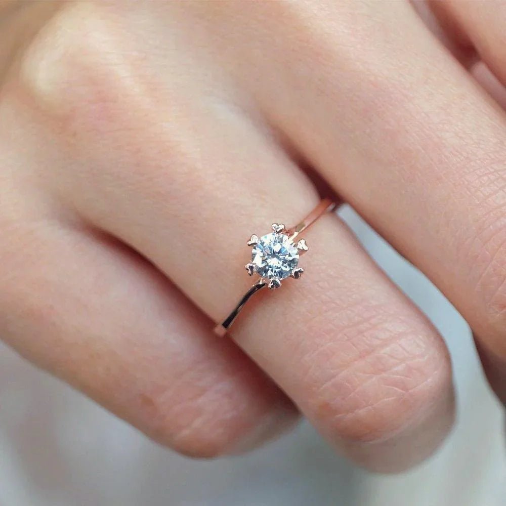 White Topaz Solitaire Ring Elenda - SOVATS